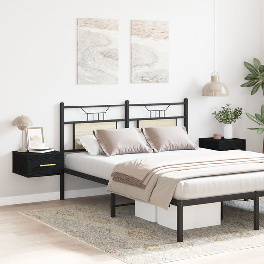 Bedside Cabinet 2 pcs Black oak 35 x 35 x 20 cm Engineered Wood