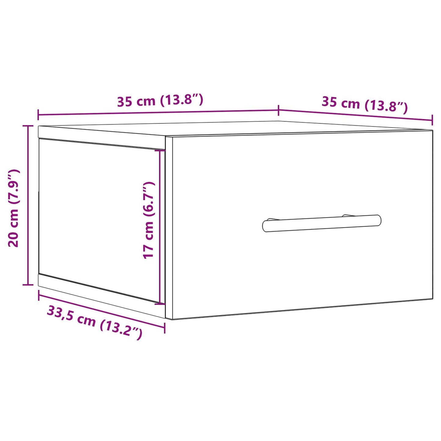 Bedside Cabinet 2 pcs Black oak 35 x 35 x 20 cm Engineered Wood