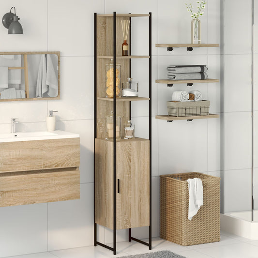 Bathroom Cabinet Beige 33 x 33 x 185.5 cm Engineered wood