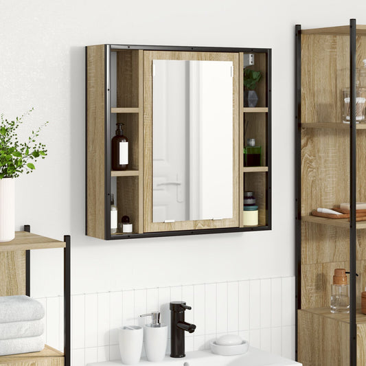 Bathroom Mirror Cabinet Beige 60 x 16 x 60 cm Engineered wood