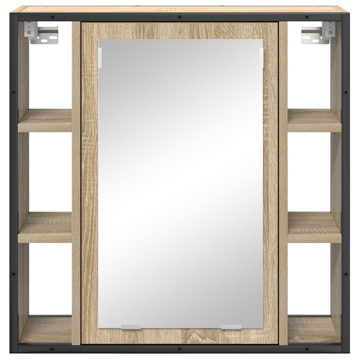 Bathroom Mirror Cabinet Beige 60 x 16 x 60 cm Engineered wood