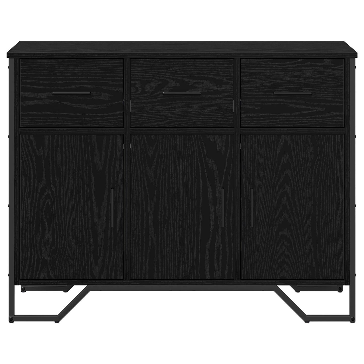 Sideboard Black Oak 97 x 32.5 x 74.5 cm Engineered wood