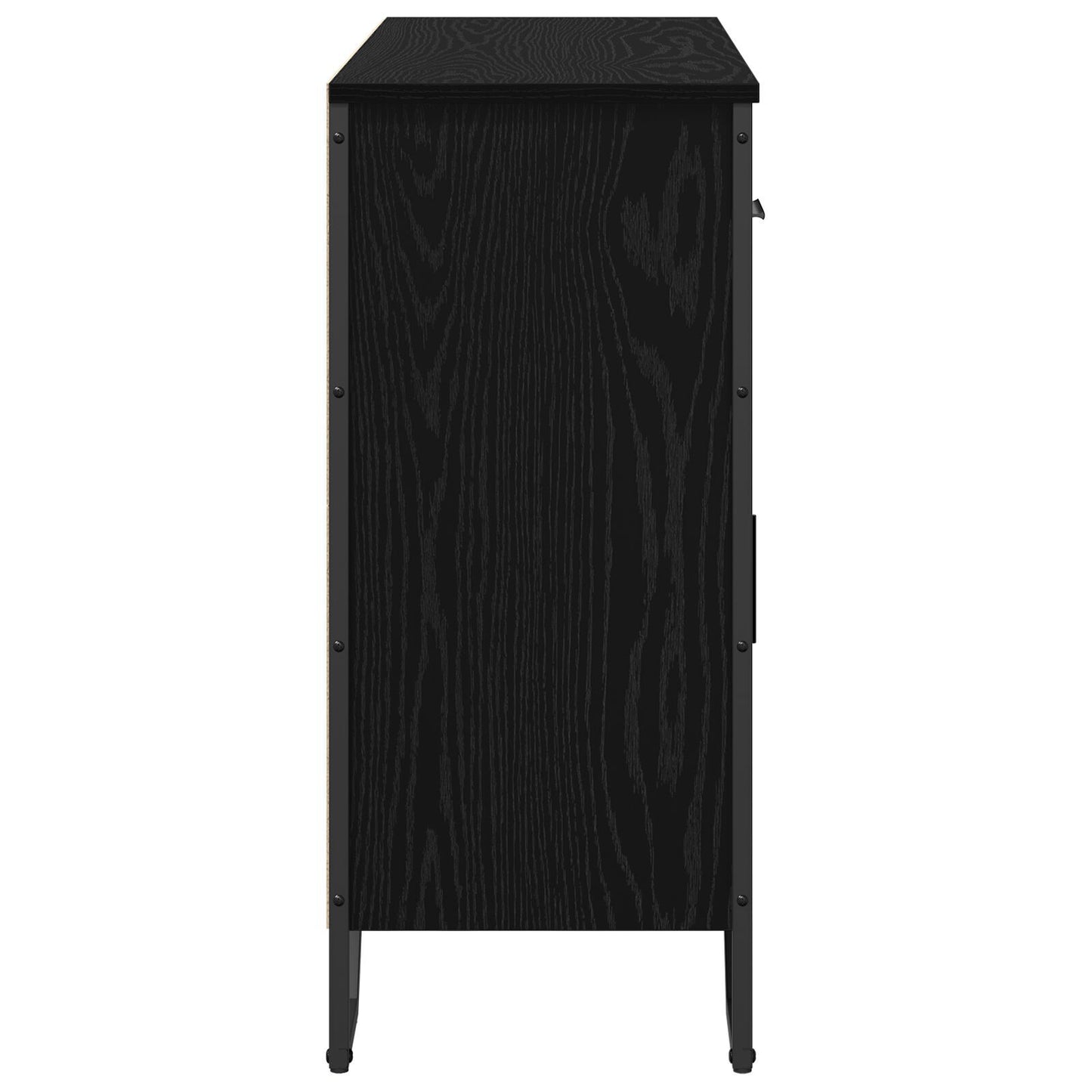 Sideboard Black Oak 97 x 32.5 x 74.5 cm Engineered wood