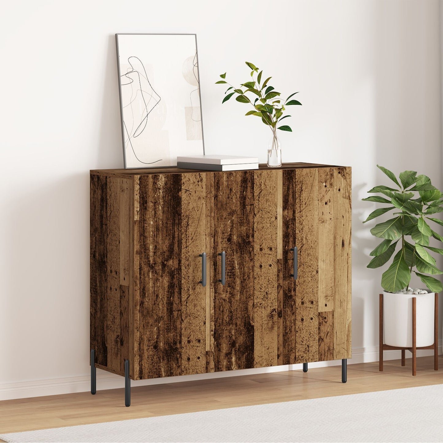 Sideboard Old wood 90 x 34 x 80 cm Engineered wood