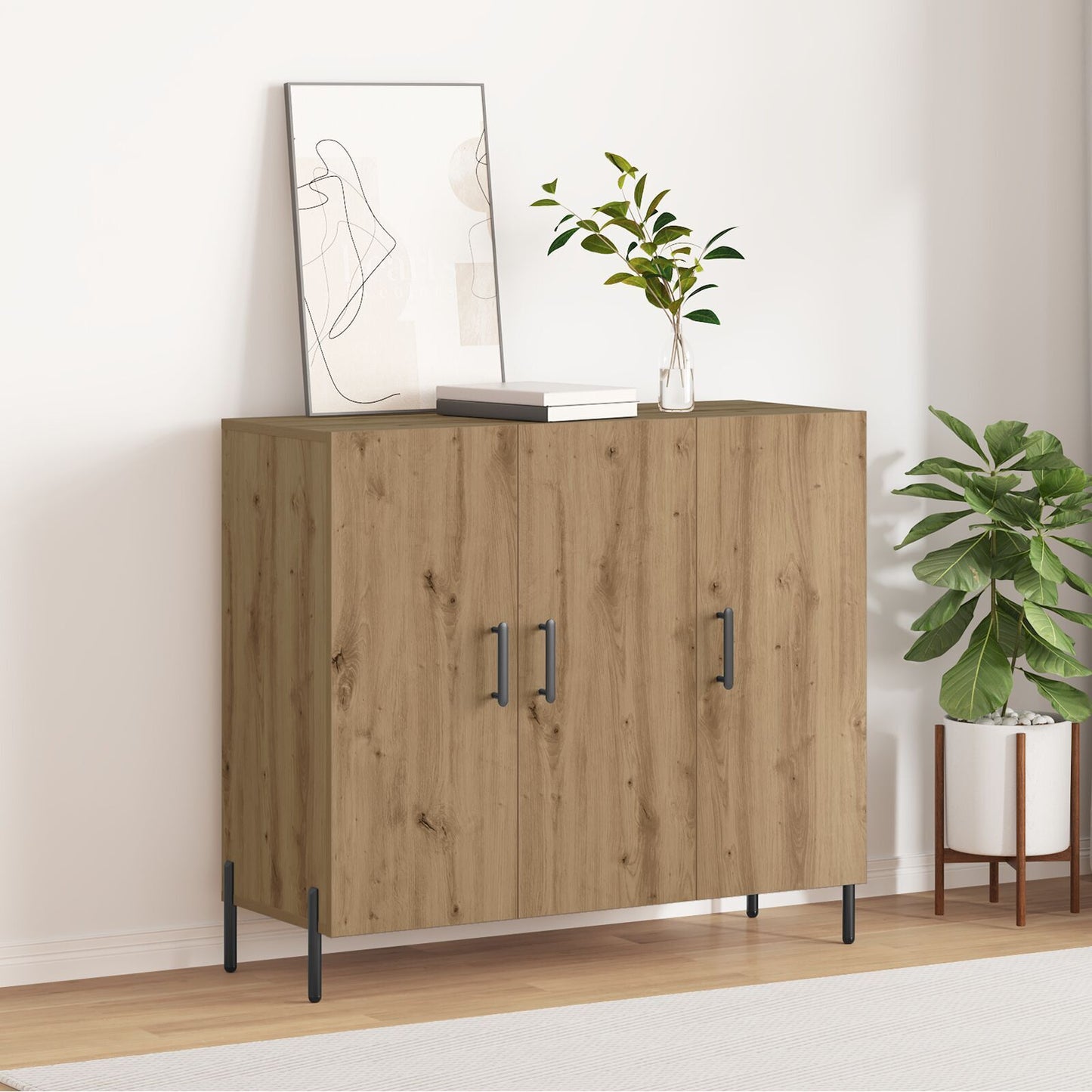 Sideboard Artisan oak 90 x 34 x 80 cm Engineered wood