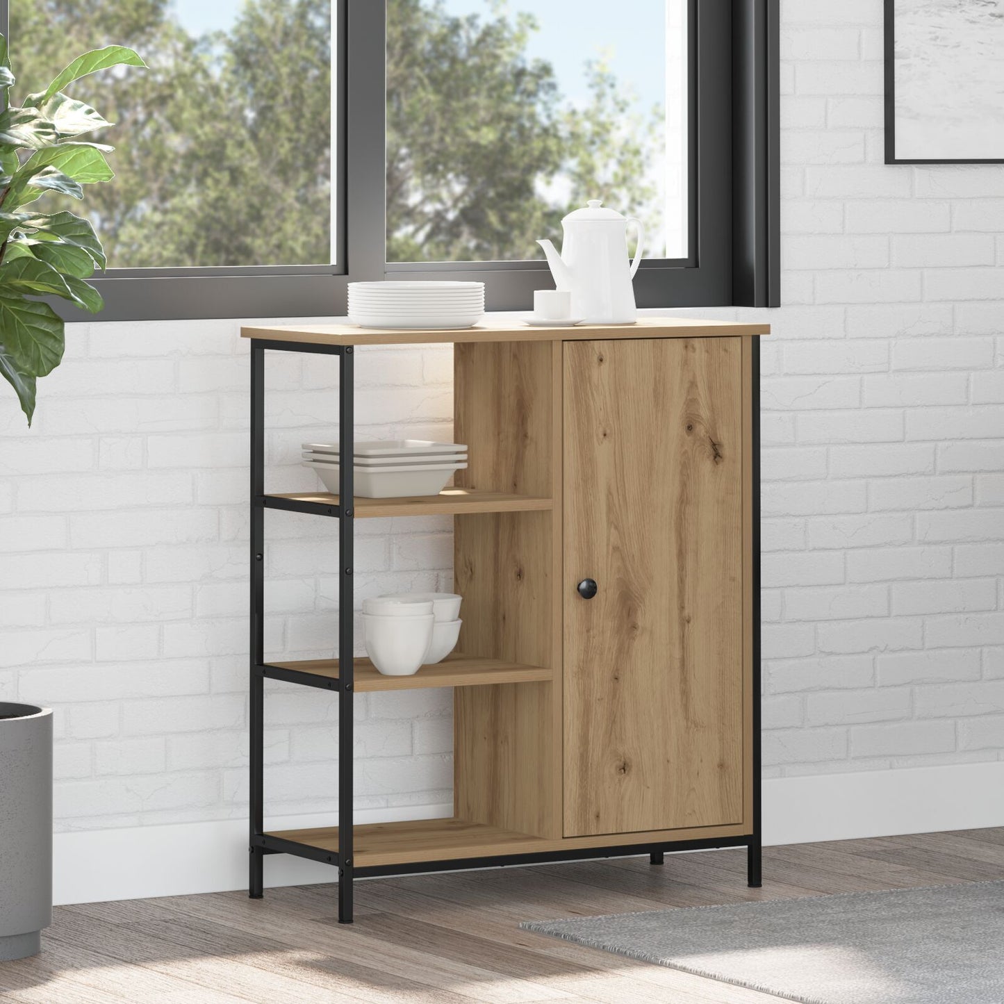 Sideboard Artisan oak 70 x 30 x 80 cm Engineered wood