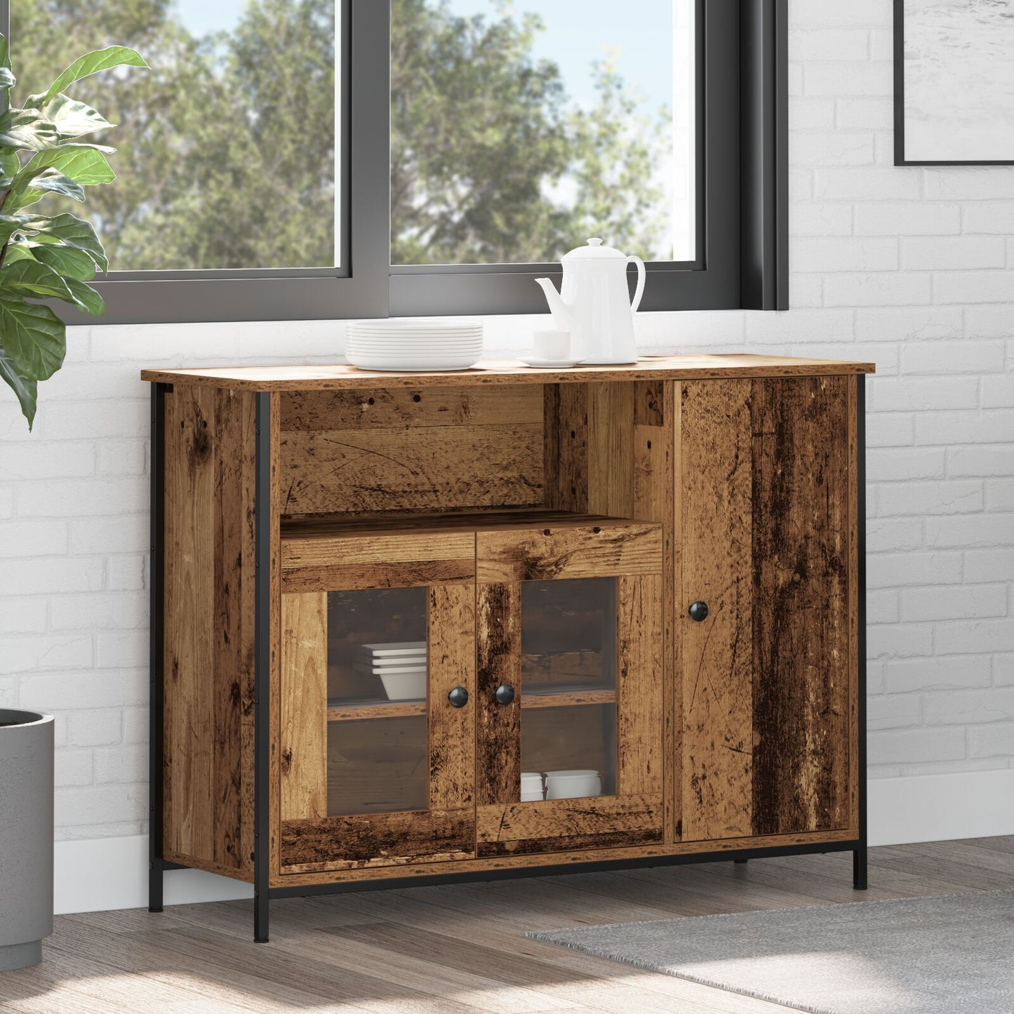 Sideboard Old wood 100 x 35 x 75 cm Engineered wood