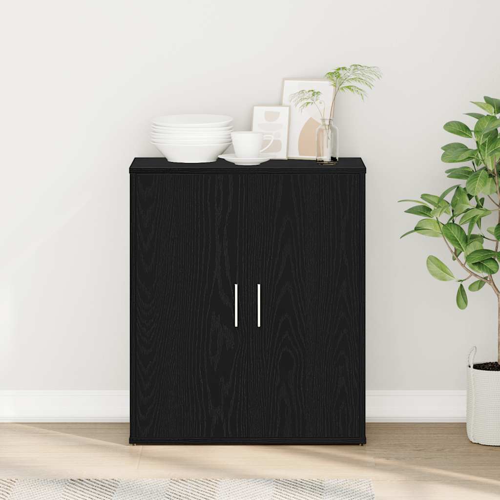 Sideboard Black Oak 60x31x70 cm Engineered Wood