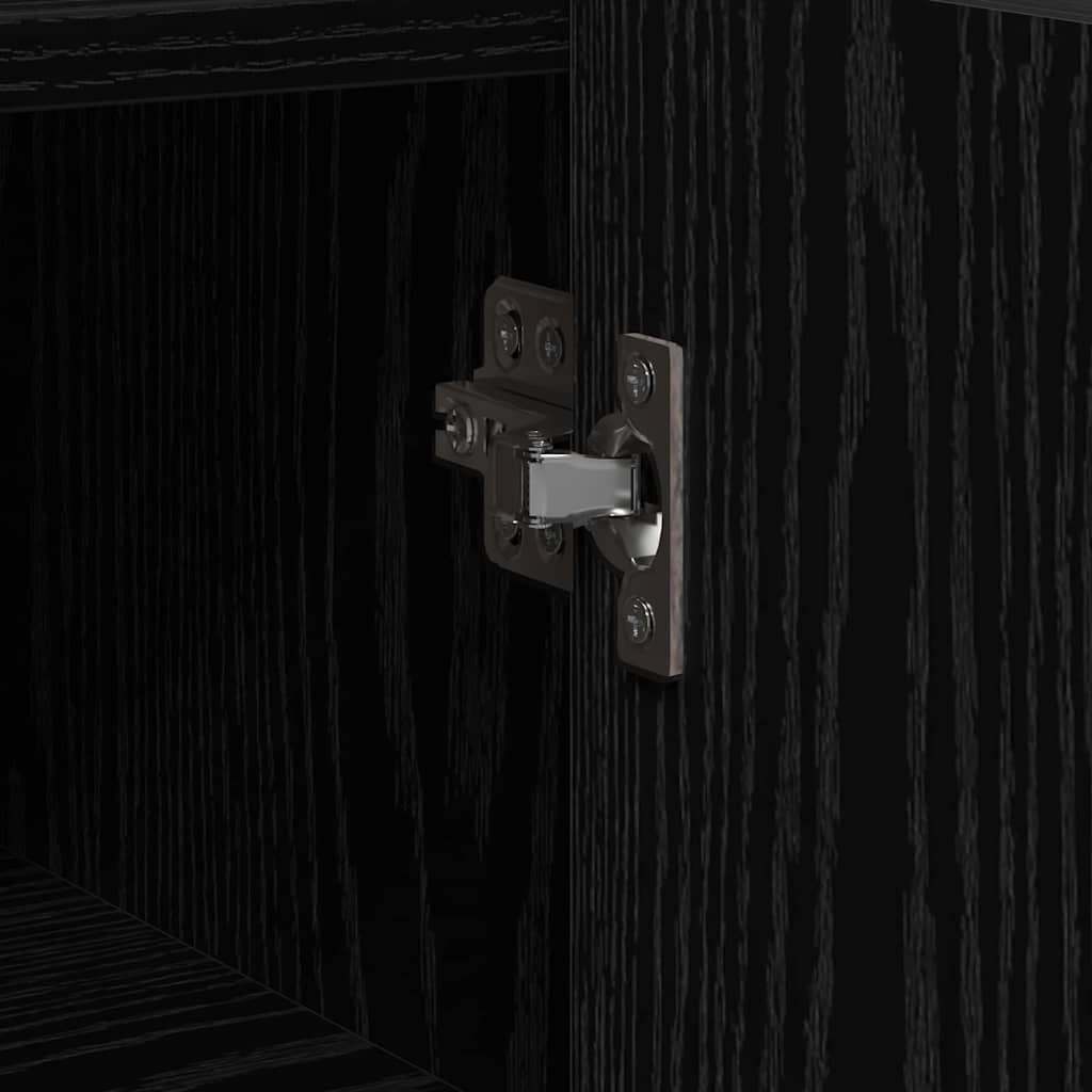 Sideboard Black Oak 45 x 35 x 75 cm Engineered wood