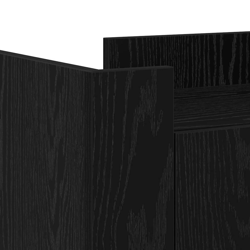 Sideboard Black Oak 45 x 35 x 75 cm Engineered wood