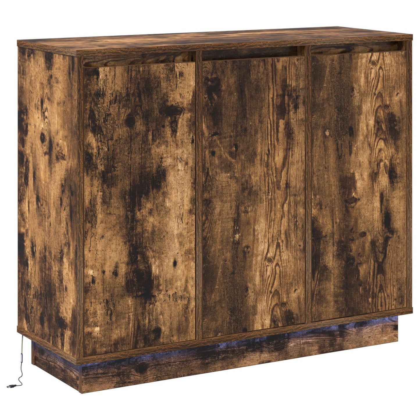 LED Sideboard Smoked Oak 90 x 32 x 75 cm Engineered Wood