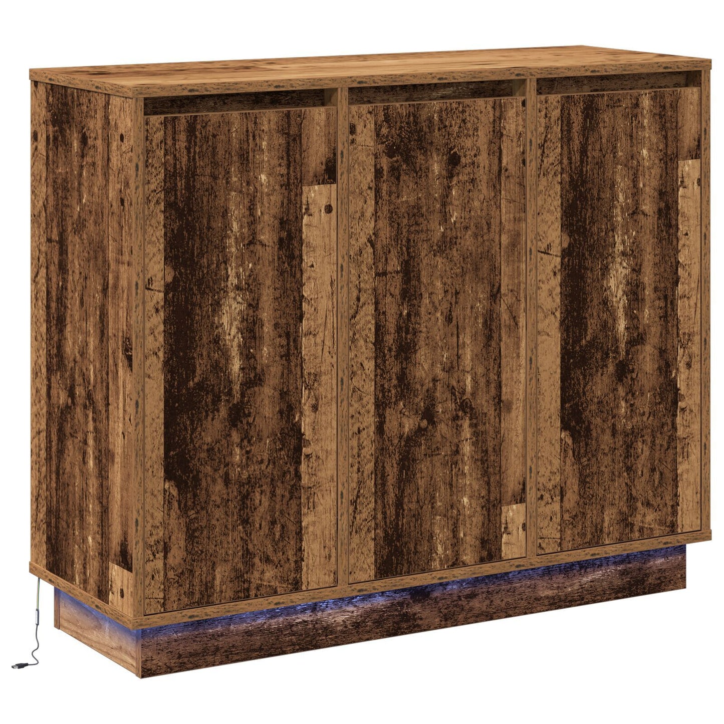 LED Sideboard Old Wood 90 x 32 x 75 cm Engineered Wood