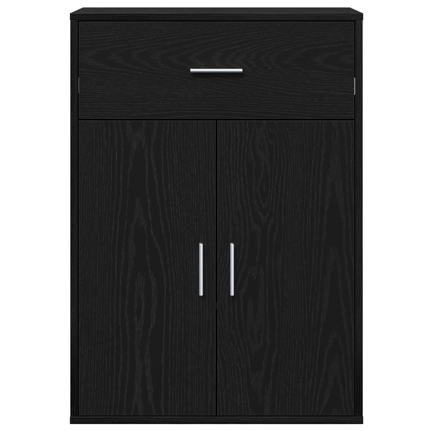 Sideboard with Drawer Black oak 79 x 38 x 80 cm Engineered wood