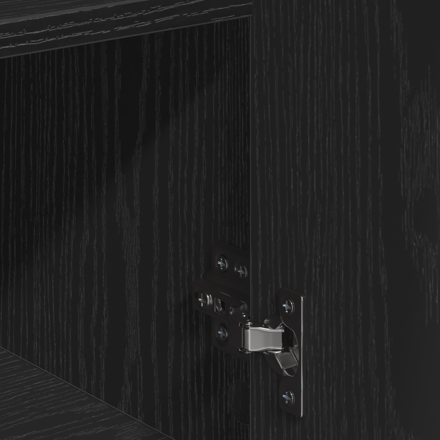 Sideboard with Drawer Black oak 79 x 38 x 80 cm Engineered wood