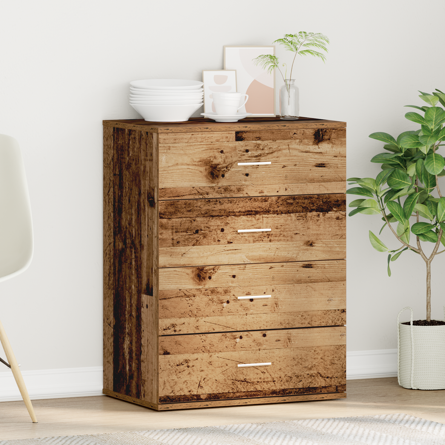 Sideboard with Drawer Old wood 60 x 39 x 80 cm Engineered wood