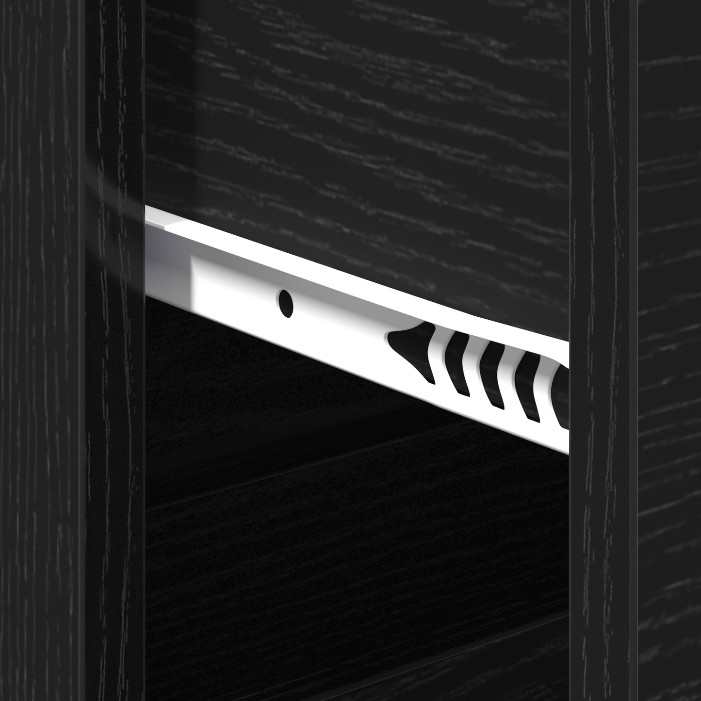 Sideboard with Drawer Black oak 60 x 39 x 80 cm Engineered wood