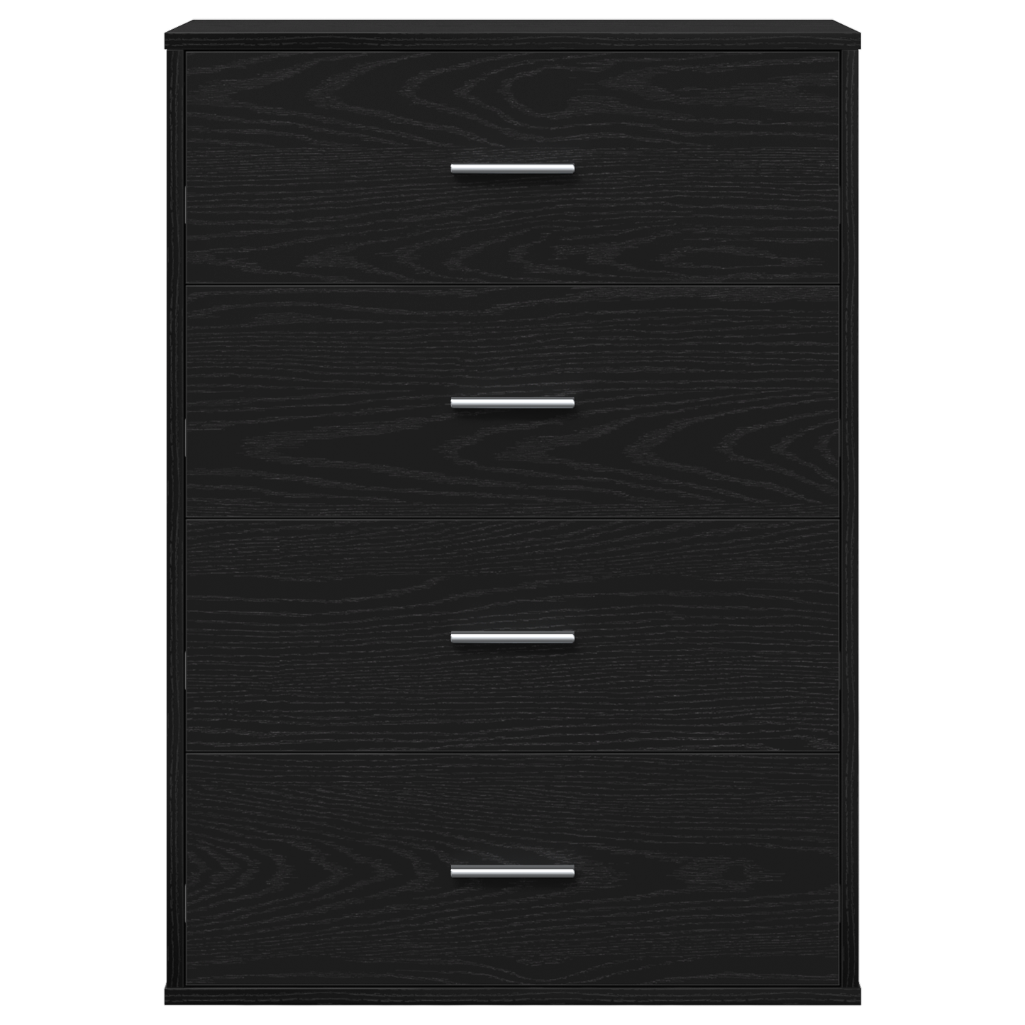 Sideboard with Drawer Black oak 60 x 31 x 84 cm Engineered wood