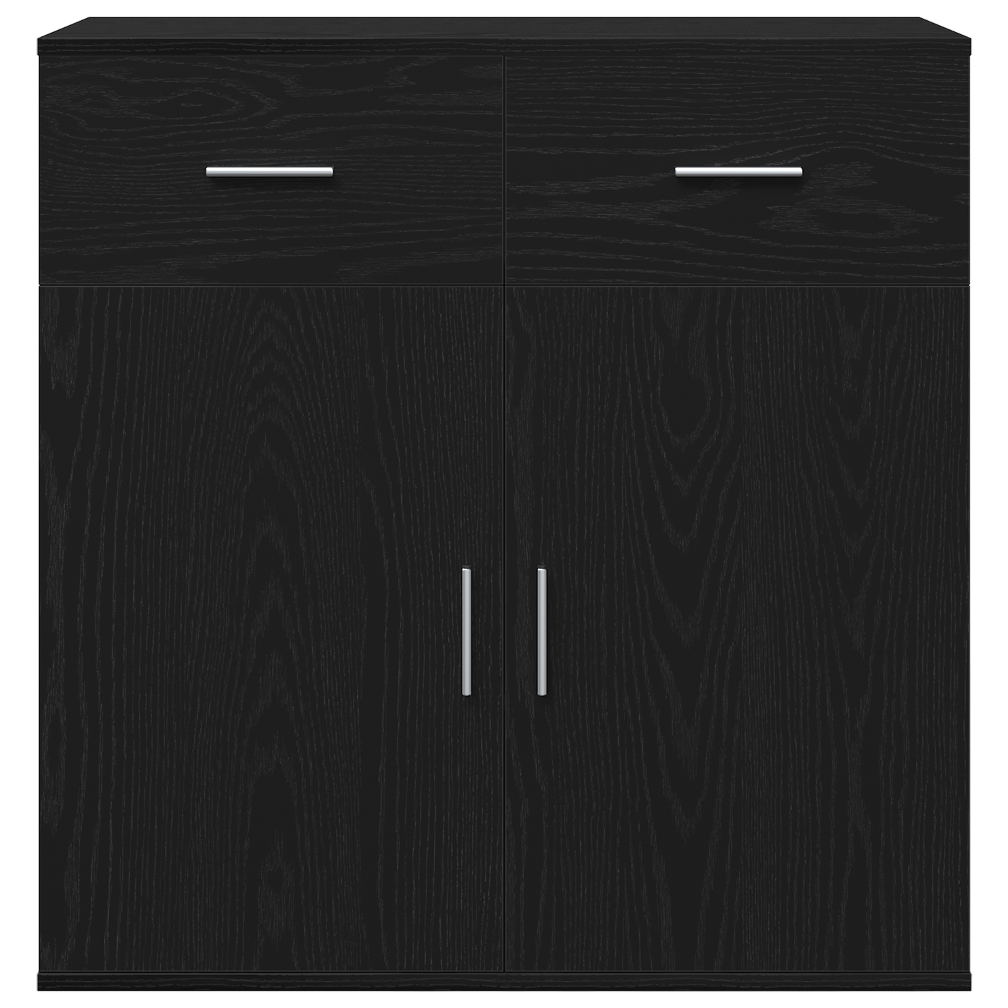 Sideboard with Drawer Black oak 79 x 38 x 80 cm Engineered wood