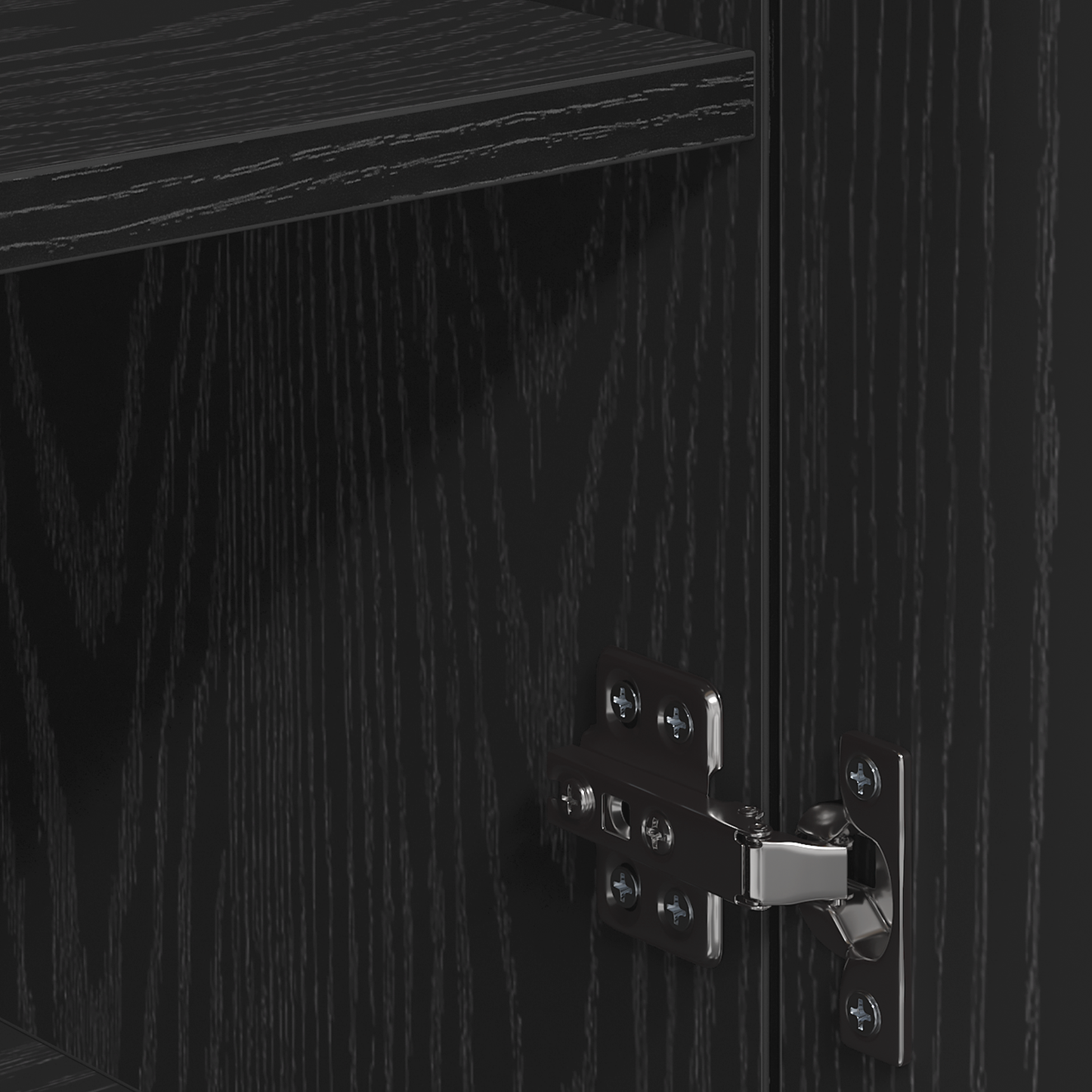 Sideboard with Drawer Black oak 79 x 38 x 80 cm Engineered wood