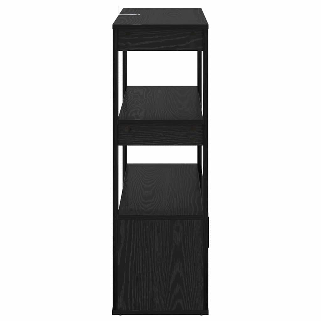 Sideboard Black oak 30 x 80 x 90 cm Engineered wood