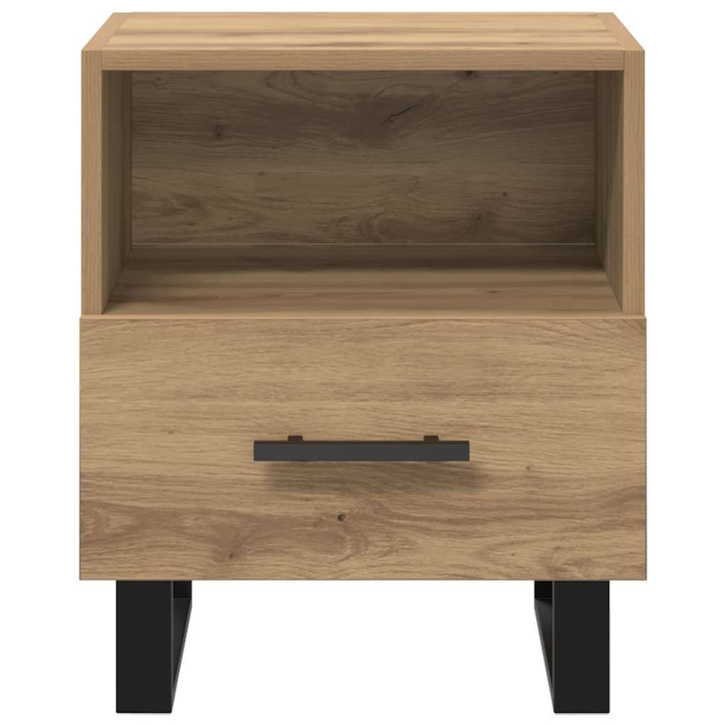 Bedside Cabinet with Drawer 2 pcs Artisan oak 40 x 35 x 47.5 cm
