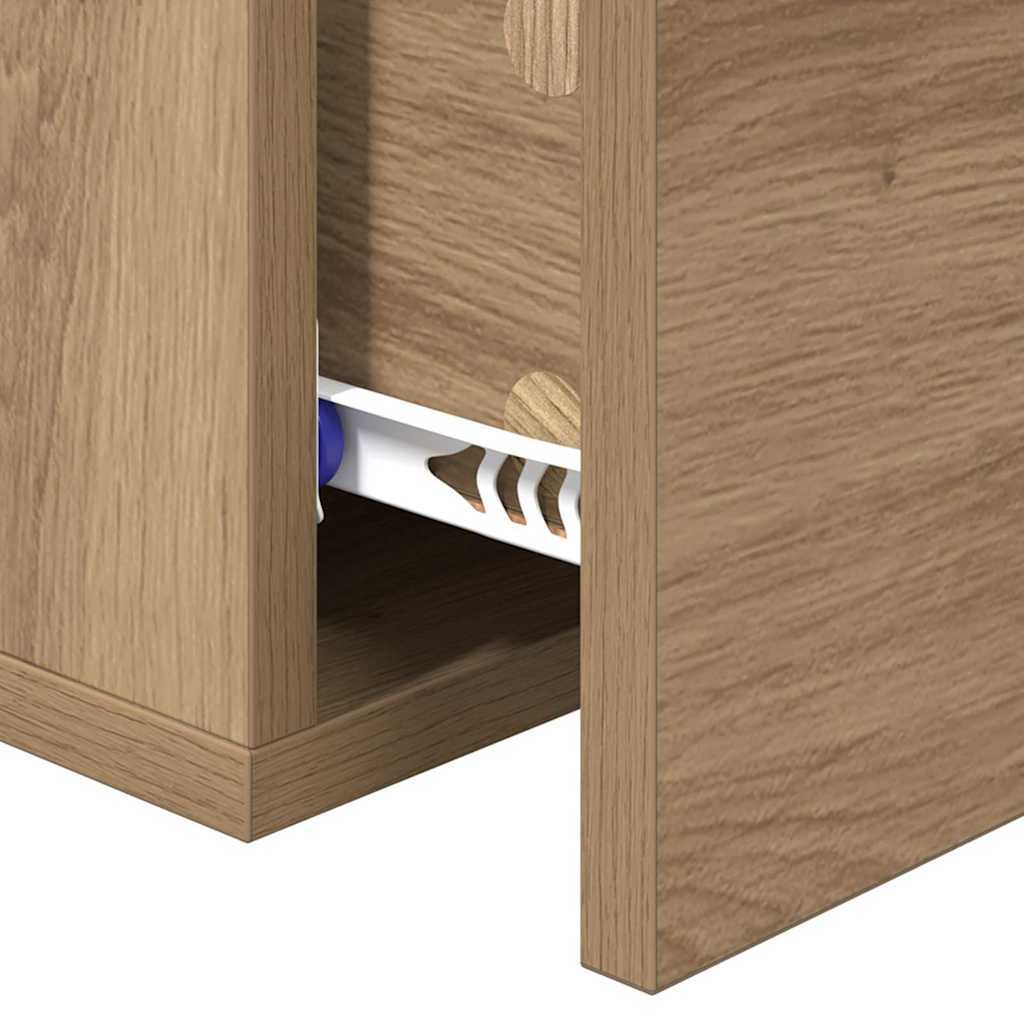 Bedside Cabinet with Drawer 2 pcs Artisan oak 35 x 35 x 20 cm