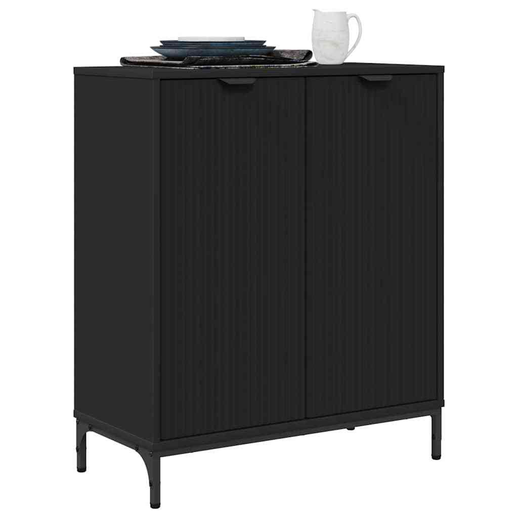 Sideboard Black 69.5 x 33 x 82 cm Engineered wood