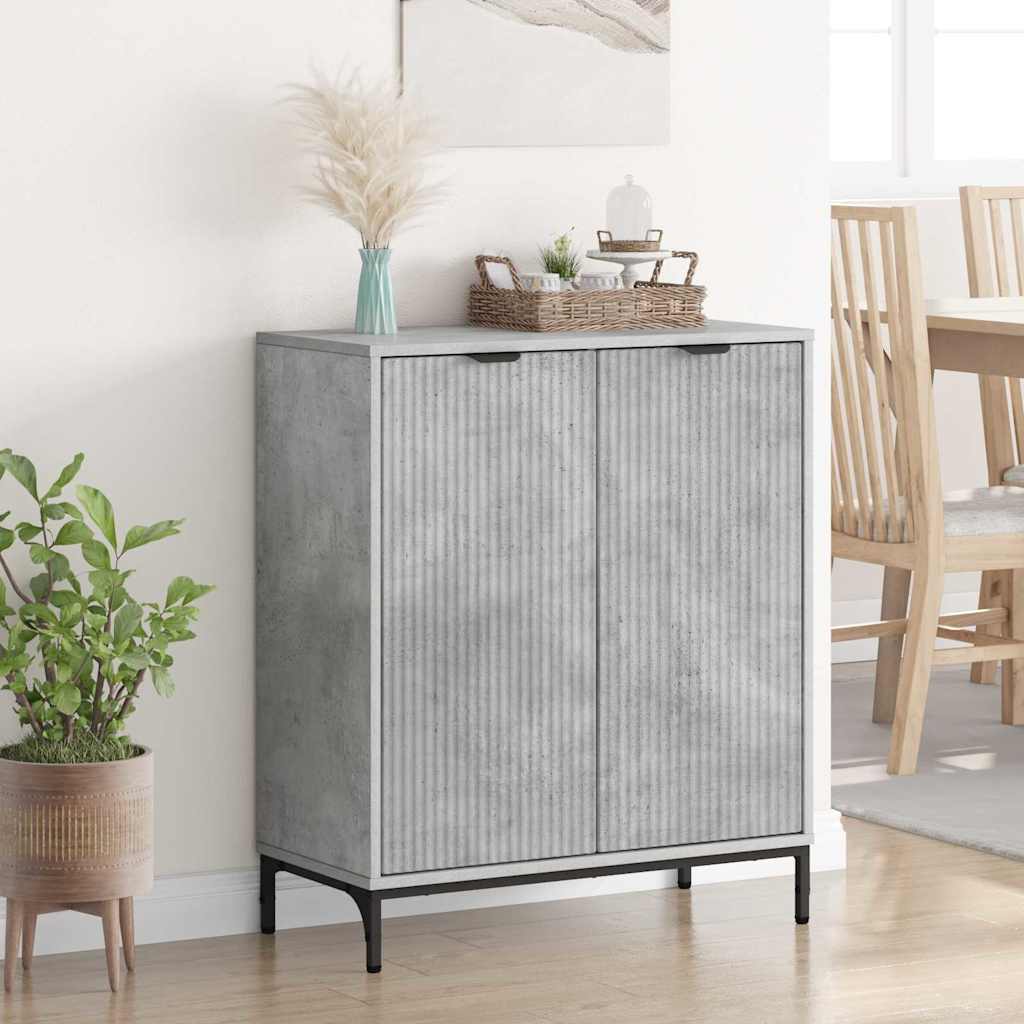Sideboard Concrete grey 69.5 x 33 x 82 cm Engineered wood