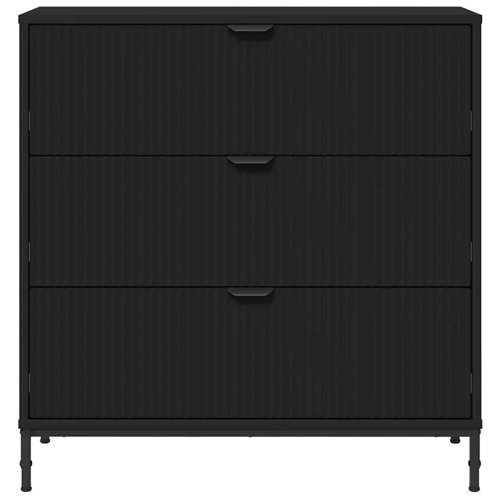 Sideboard with Drawer Black 79.5 x 33 x 82 cm Engineered wood