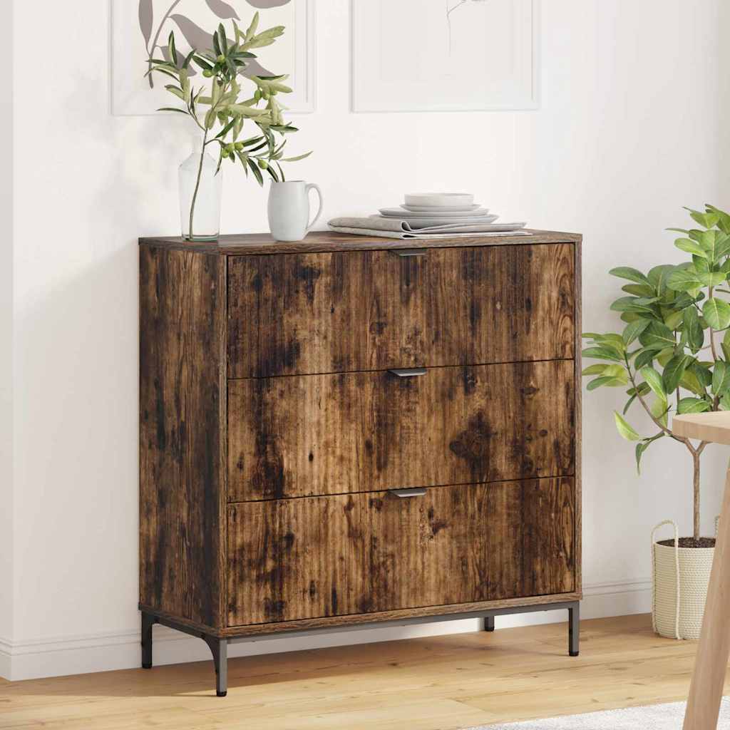 Sideboard Smoked oak 79.5 x 33 x 82 cm Engineered wood
