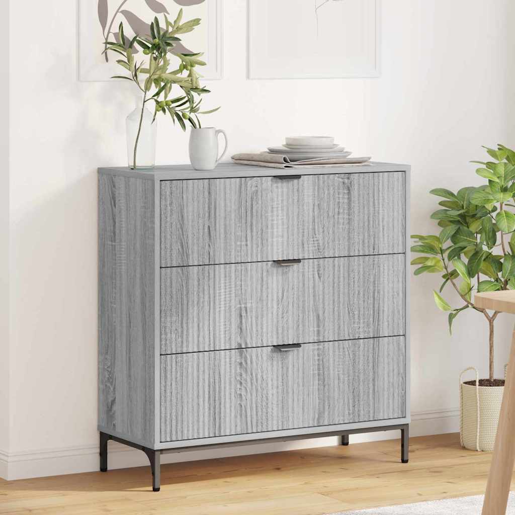 Sideboard Grey sonoma 79.5 x 33 x 82 cm Engineered wood