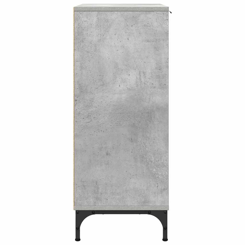 Sideboard Concrete grey 89.5 x 33 x 82 cm Engineered wood