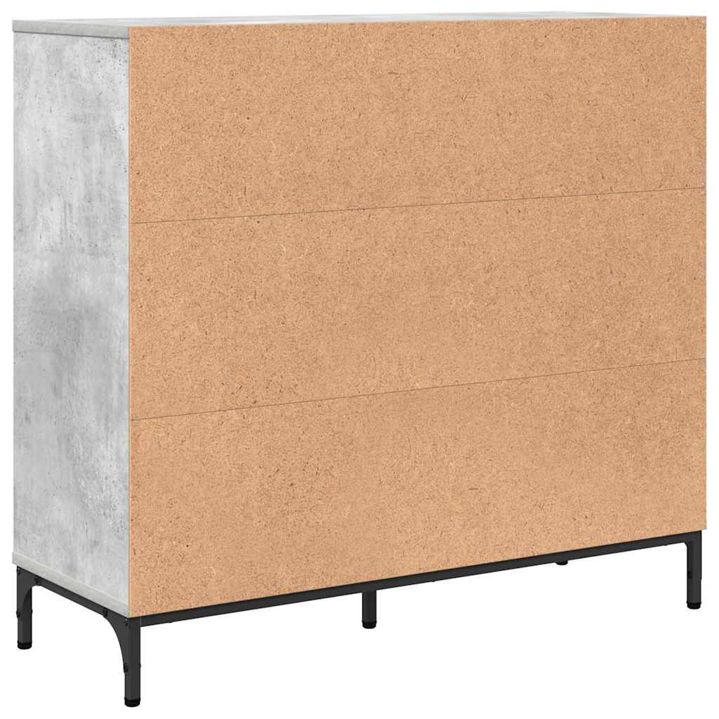 Sideboard Concrete grey 89.5 x 33 x 82 cm Engineered wood