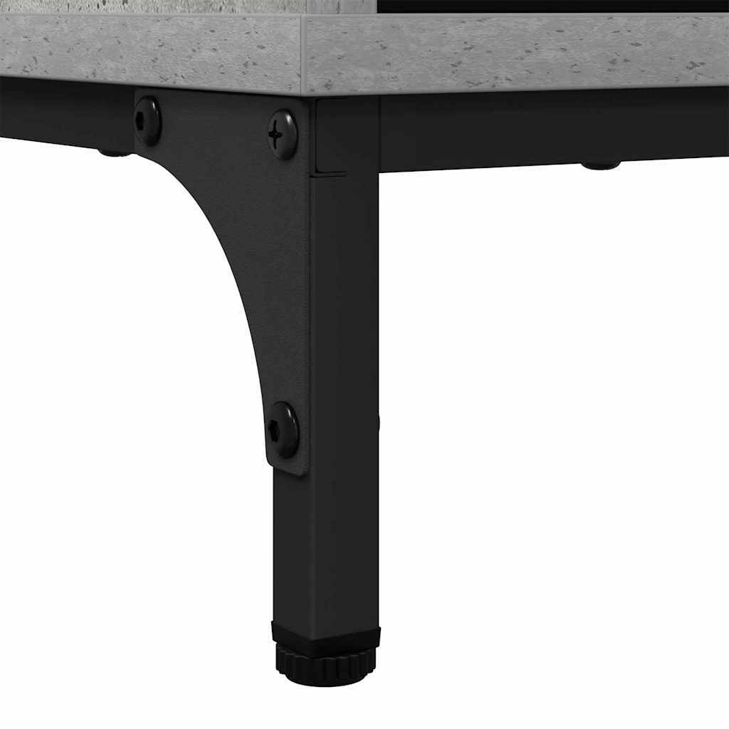 Sideboard Concrete grey 89.5 x 33 x 82 cm Engineered wood