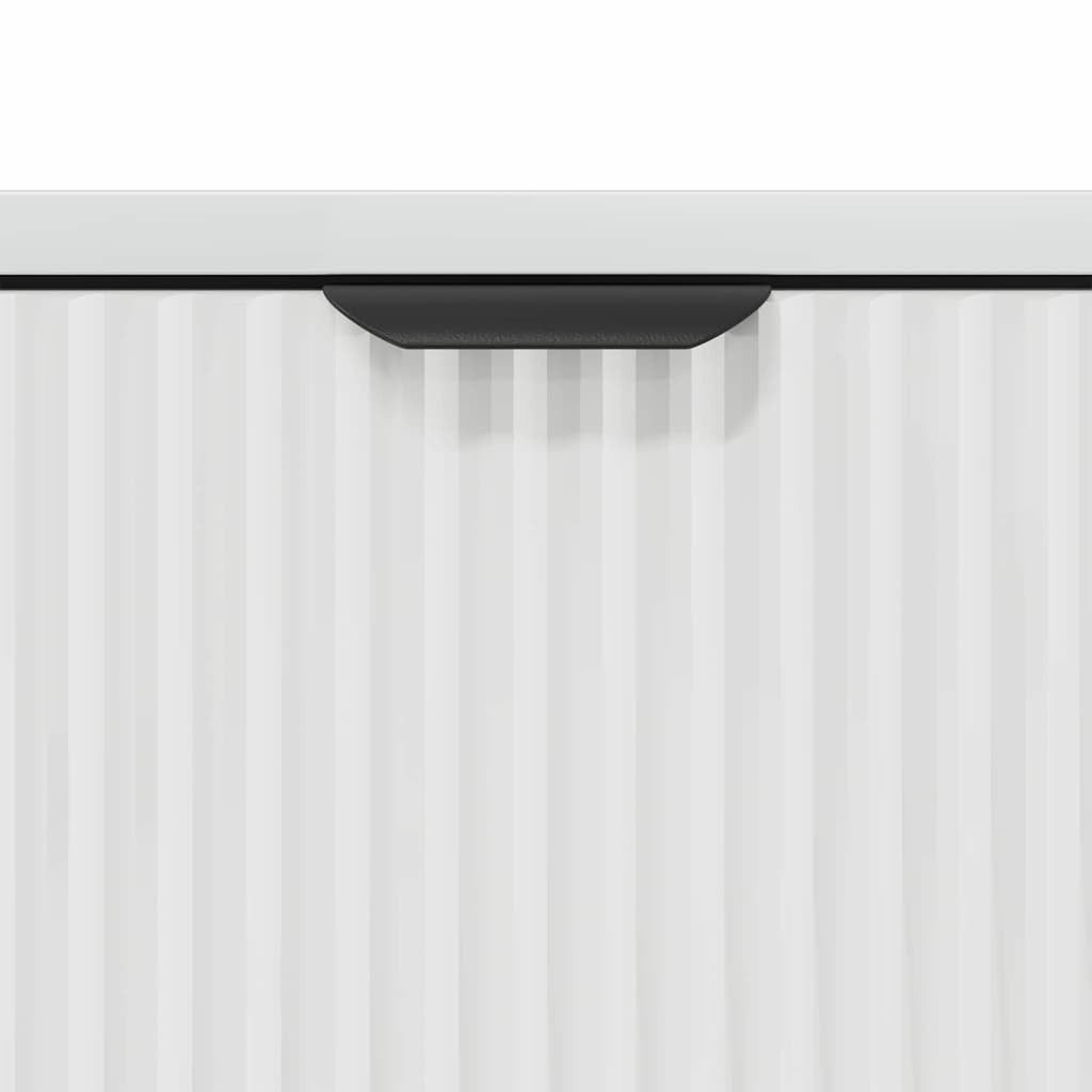Sideboard High gloss white 89.5 x 33 x 82 cm Engineered wood