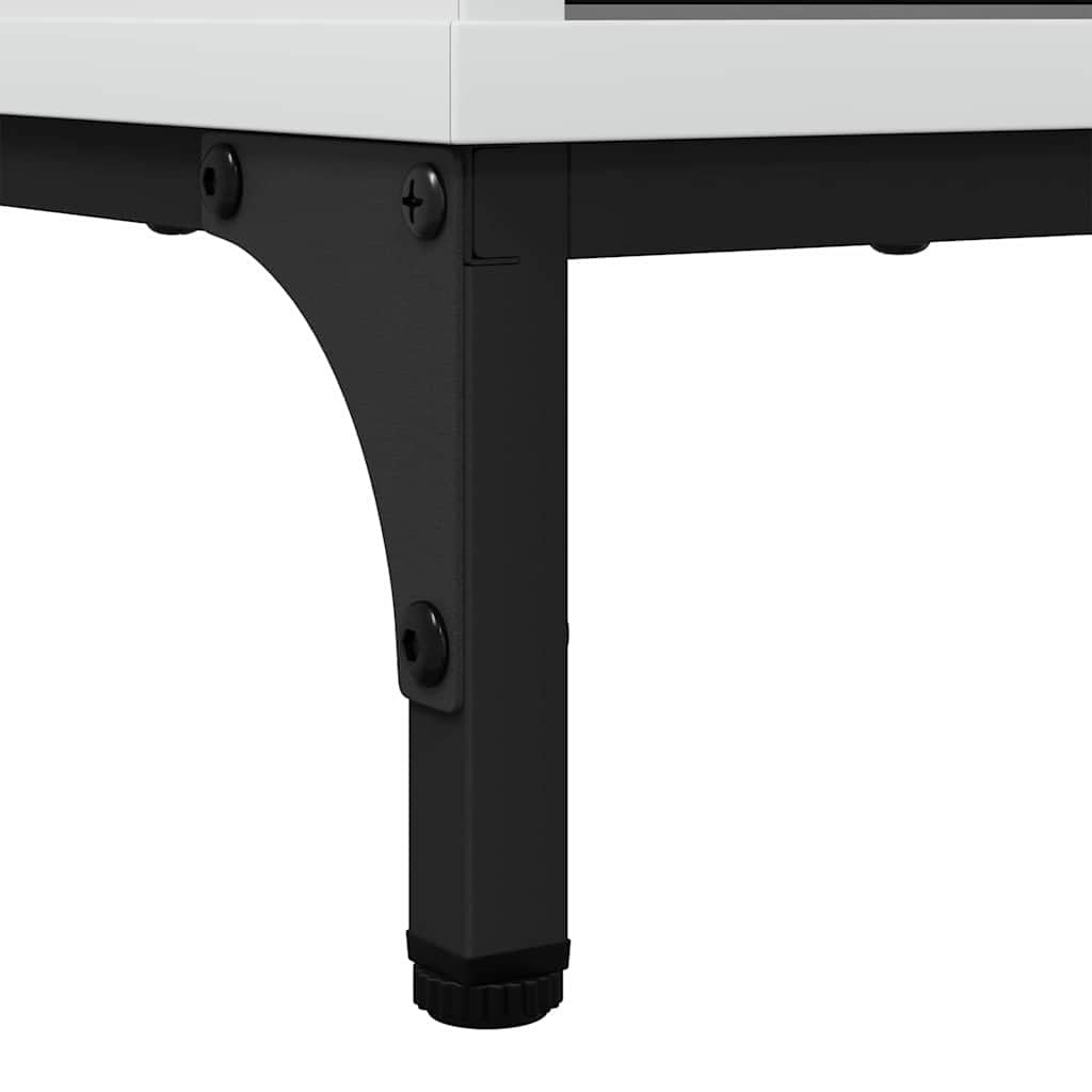 Sideboard High gloss white 89.5 x 33 x 82 cm Engineered wood