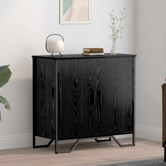 Sideboard Black 78 x 35.5 x 74.5 cm Engineered wood