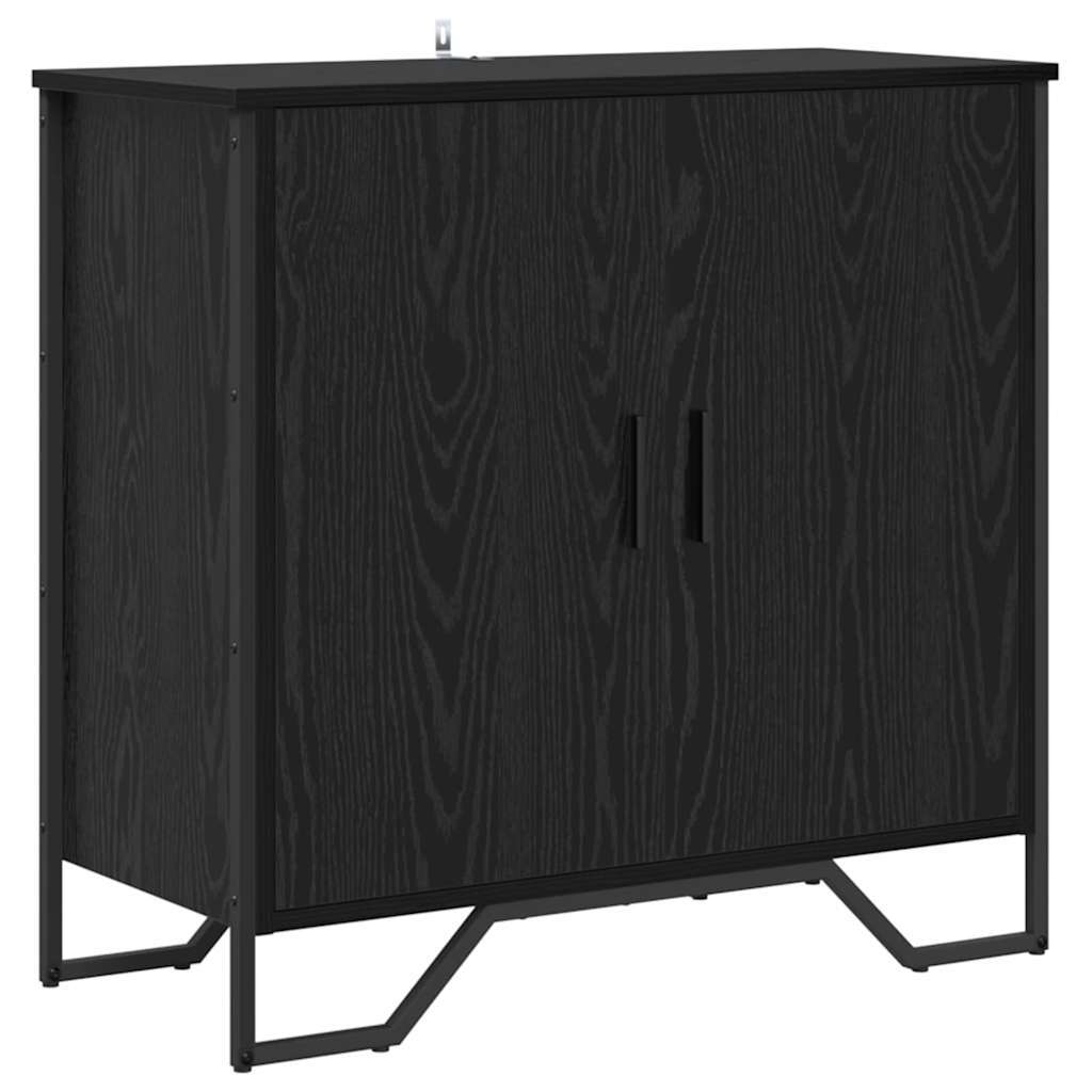 Sideboard Black 78 x 35.5 x 74.5 cm Engineered wood