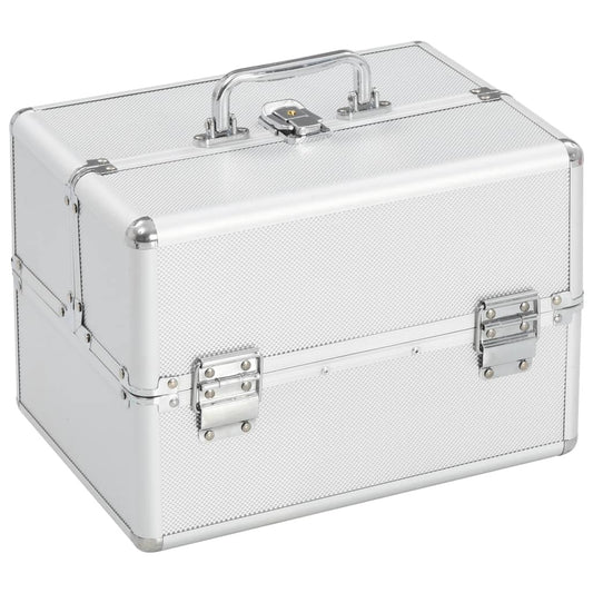 Make-up Case 22x30x21 cm Silver Aluminium
