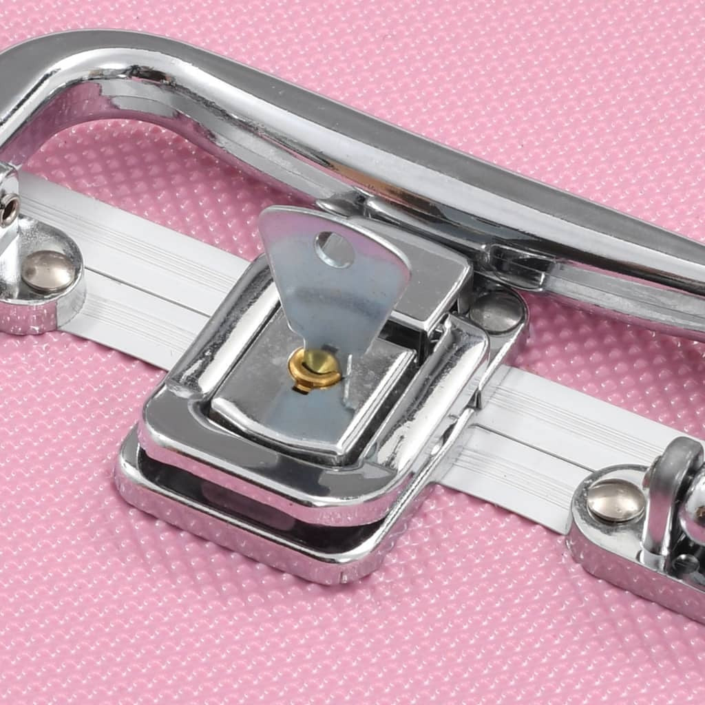 Make-up Case 22x30x21 cm Pink Aluminium