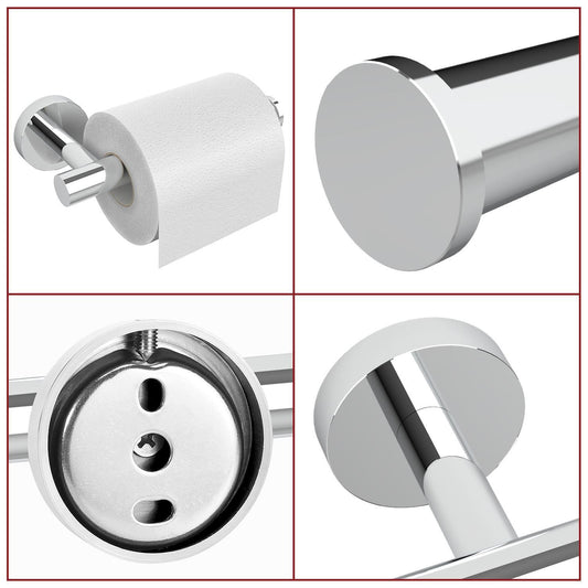 VINSANI 2pk TOILET ROLL DISPENSER POLISH SILVER 1010081