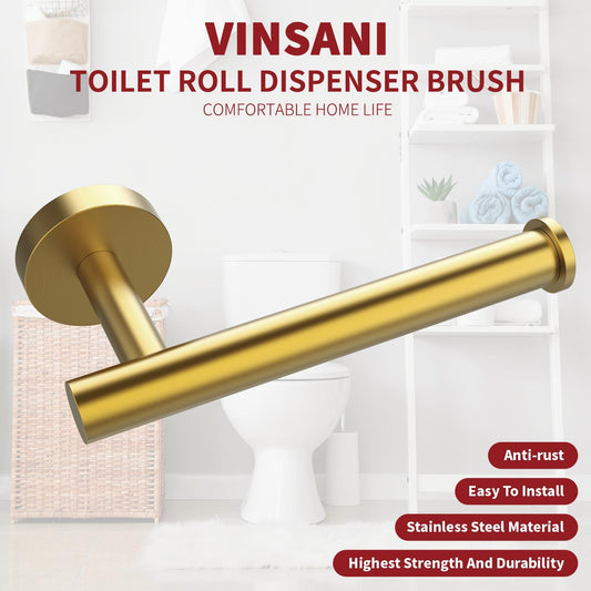 VINSANI 1pk TOILET ROLL DISPENSER GOLDEN 1010076