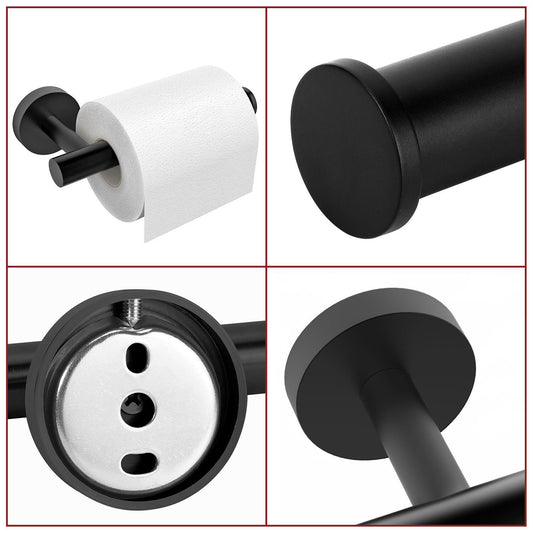 VINSANI 1pk TOILET ROLL DISPENSER BLACK 1010074