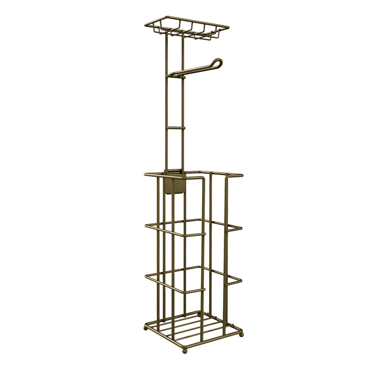 Vinsani Metal Toilet Roll Holder & Storage Bronze 1010104