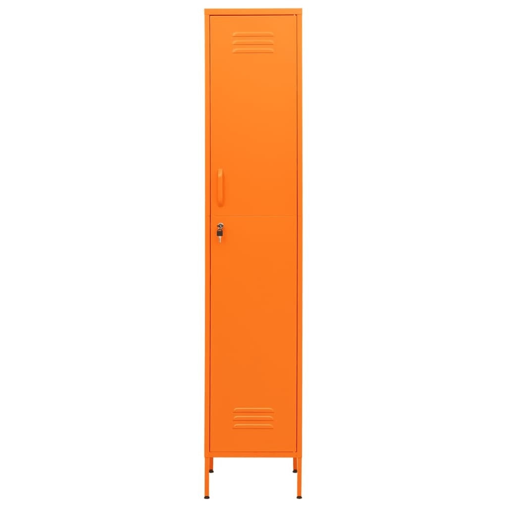 Locker Cabinet Orange 35x46x180 cm Steel