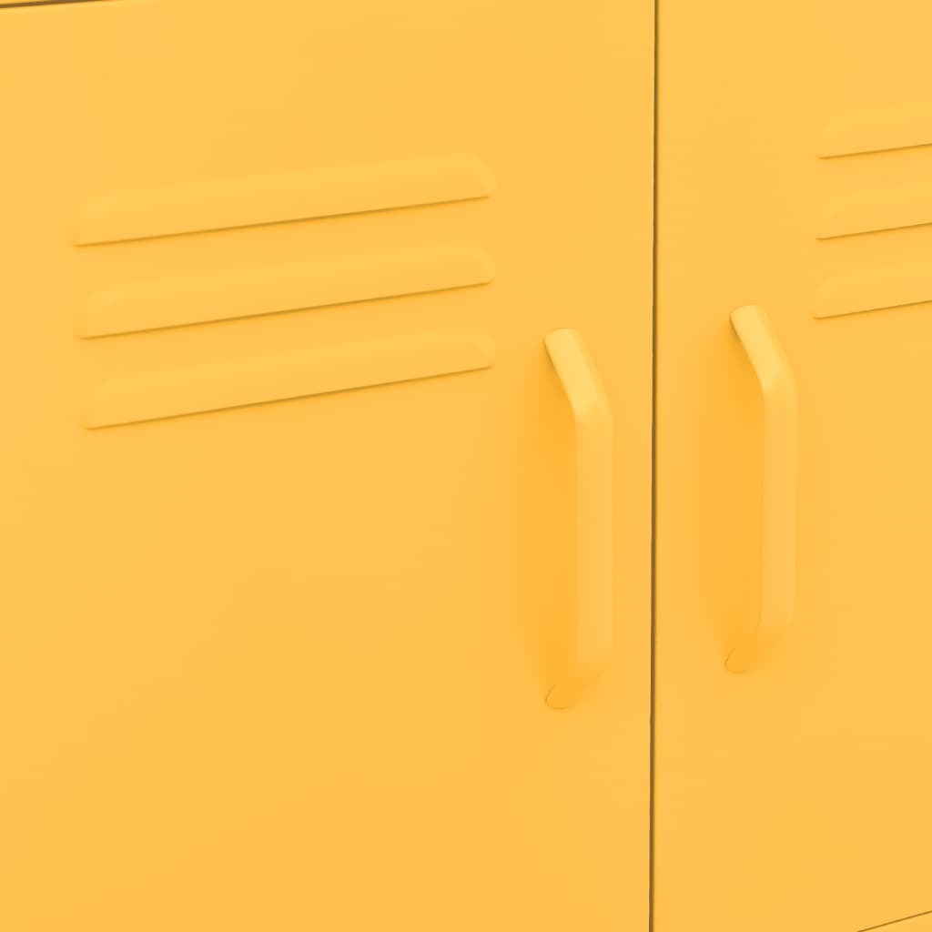 Storage Cabinet Mustard Yellow 60x35x56 cm Steel