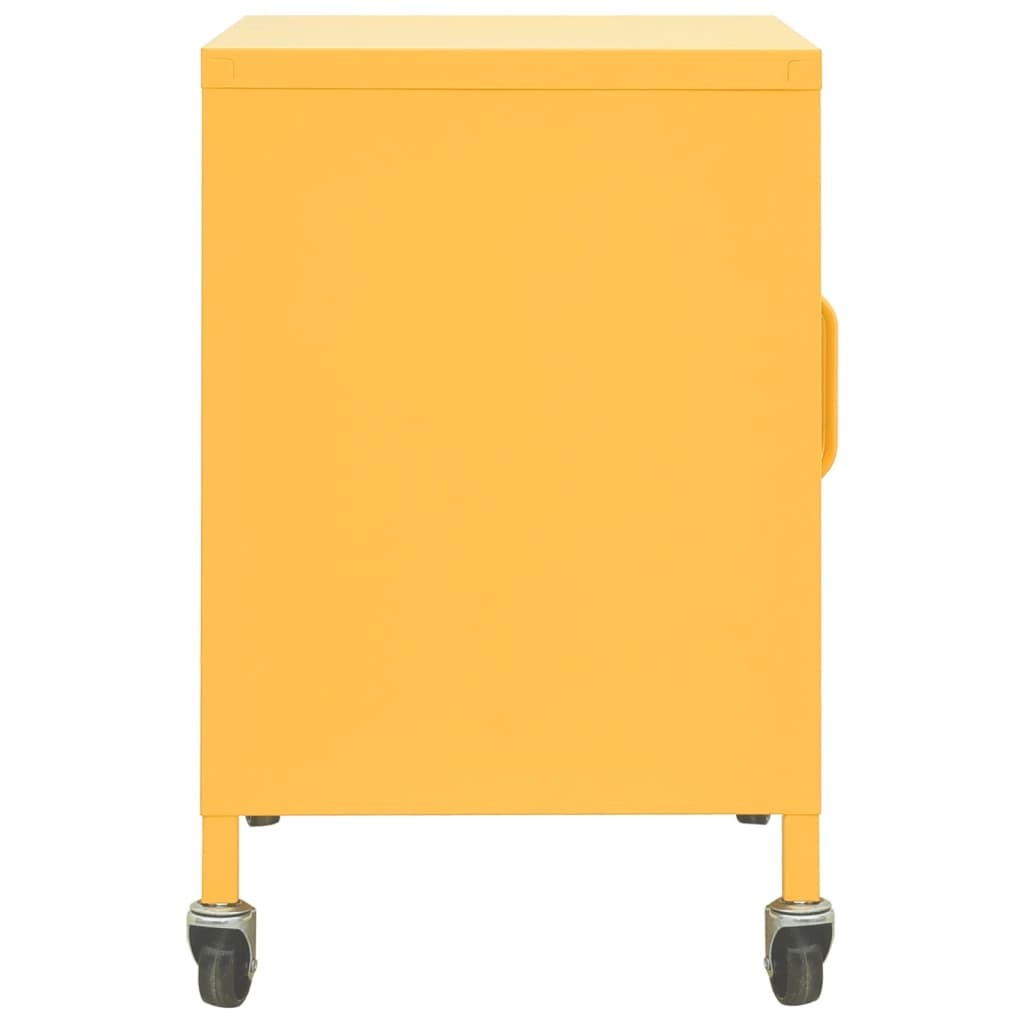 Storage Cabinet Mustard Yellow 60x35x56 cm Steel