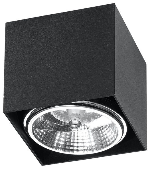 Ceiling Lamp BLAKE Black Square Shape Modern Loft Design GU10