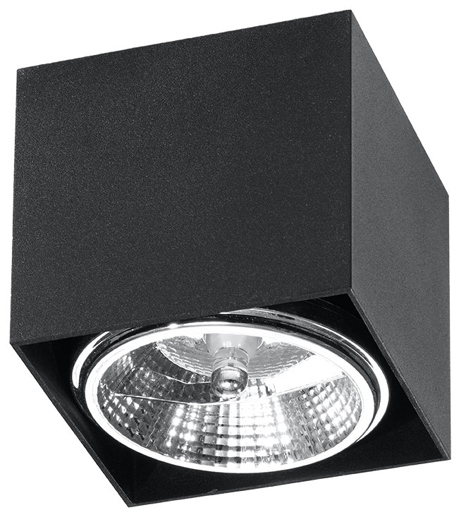 Ceiling Lamp BLAKE Black Square Shape Modern Loft Design GU10