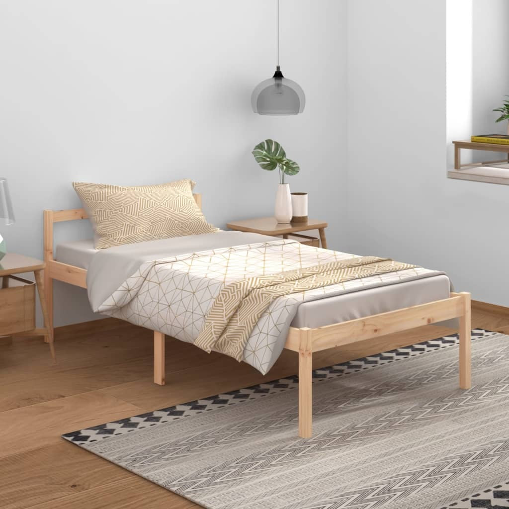 Bed Frame Solid Wood Pine 100x200 cm